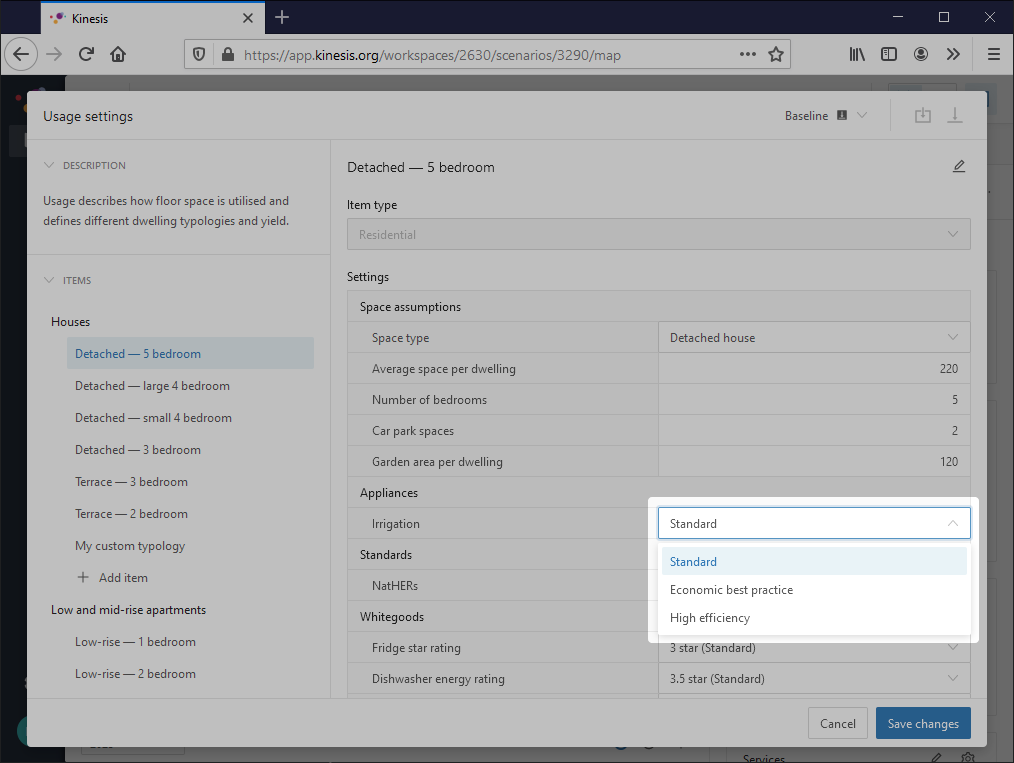 Change attribute settings